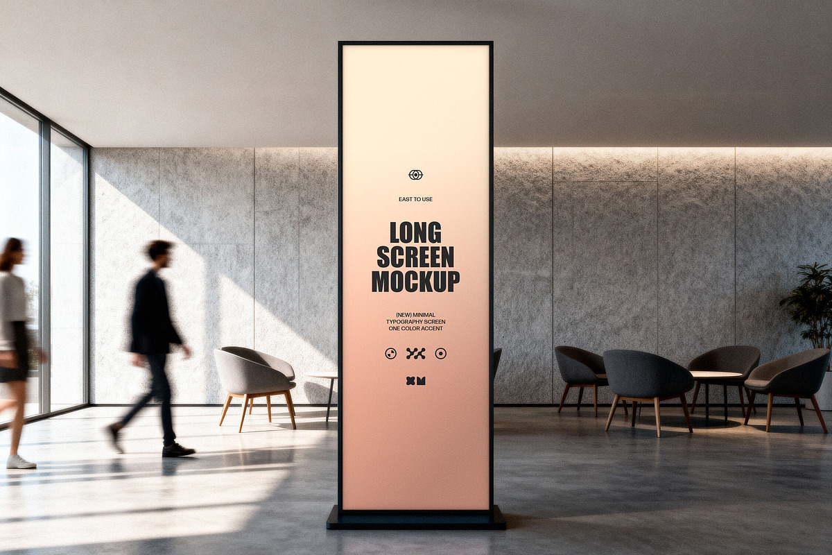 Long Screen Mockup, an Advertising Mockup by Design Squad
