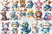 Knitted Plush Baby Animals Clipart, an Illustration by Creative Art (Thumbnail 1 of 6)