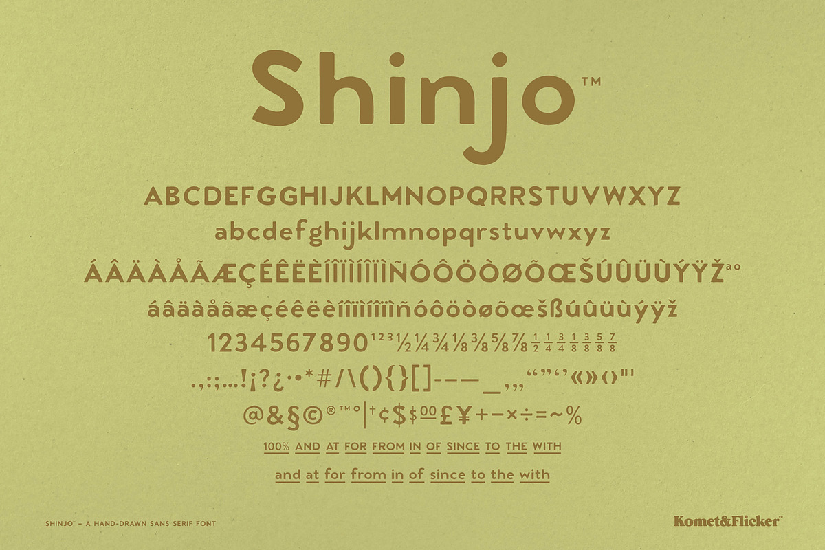 Shinjo - A Handmade Sans Serif, a Sans Serif Font by Komet & Flicker (Photo 15 of 15)