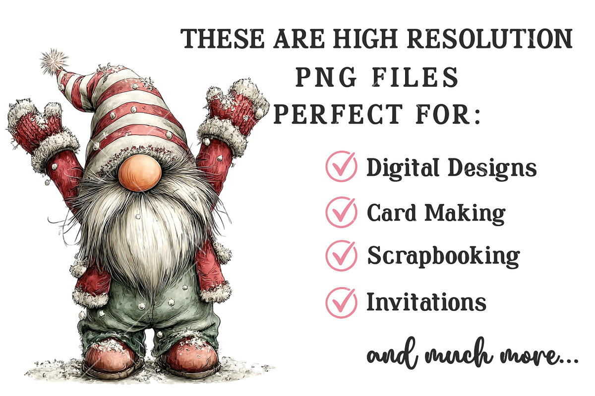 Whimsical Christmas Gnome Clipart, an Illustration by OK Design (Photo 4 of 6)