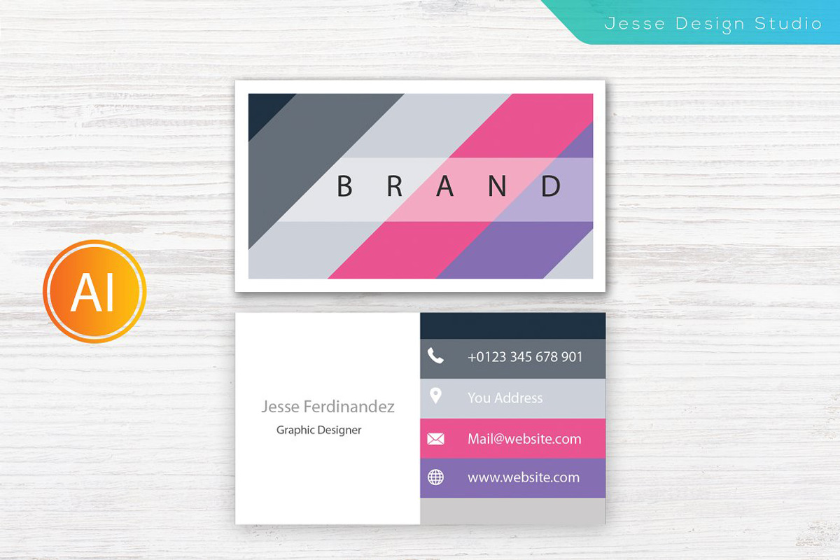 Modern Business Card Template Vol-10, a Business Card Template by M6 Gallery (Photo 4 of 4)