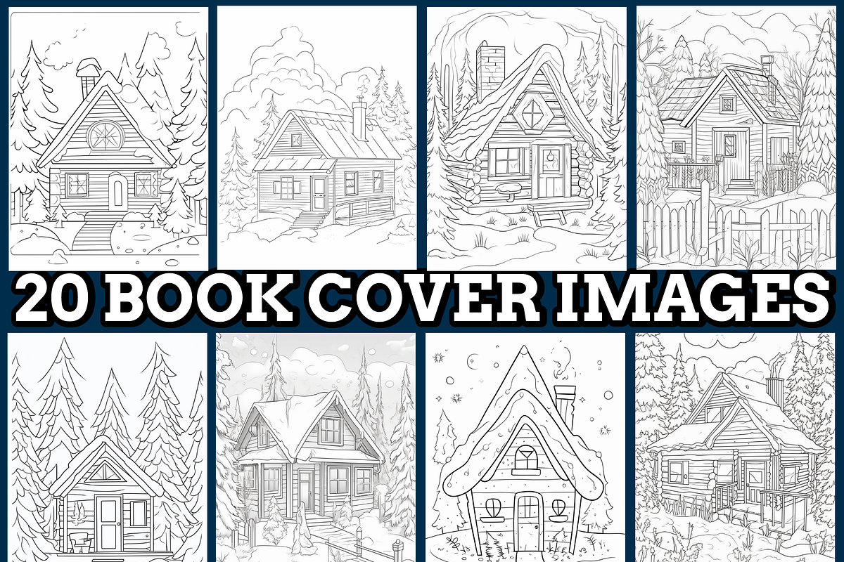 Mountain Chalet in Snow Coloring Pag, an Animal Illustration by maggiesar (Photo 3 of 4)