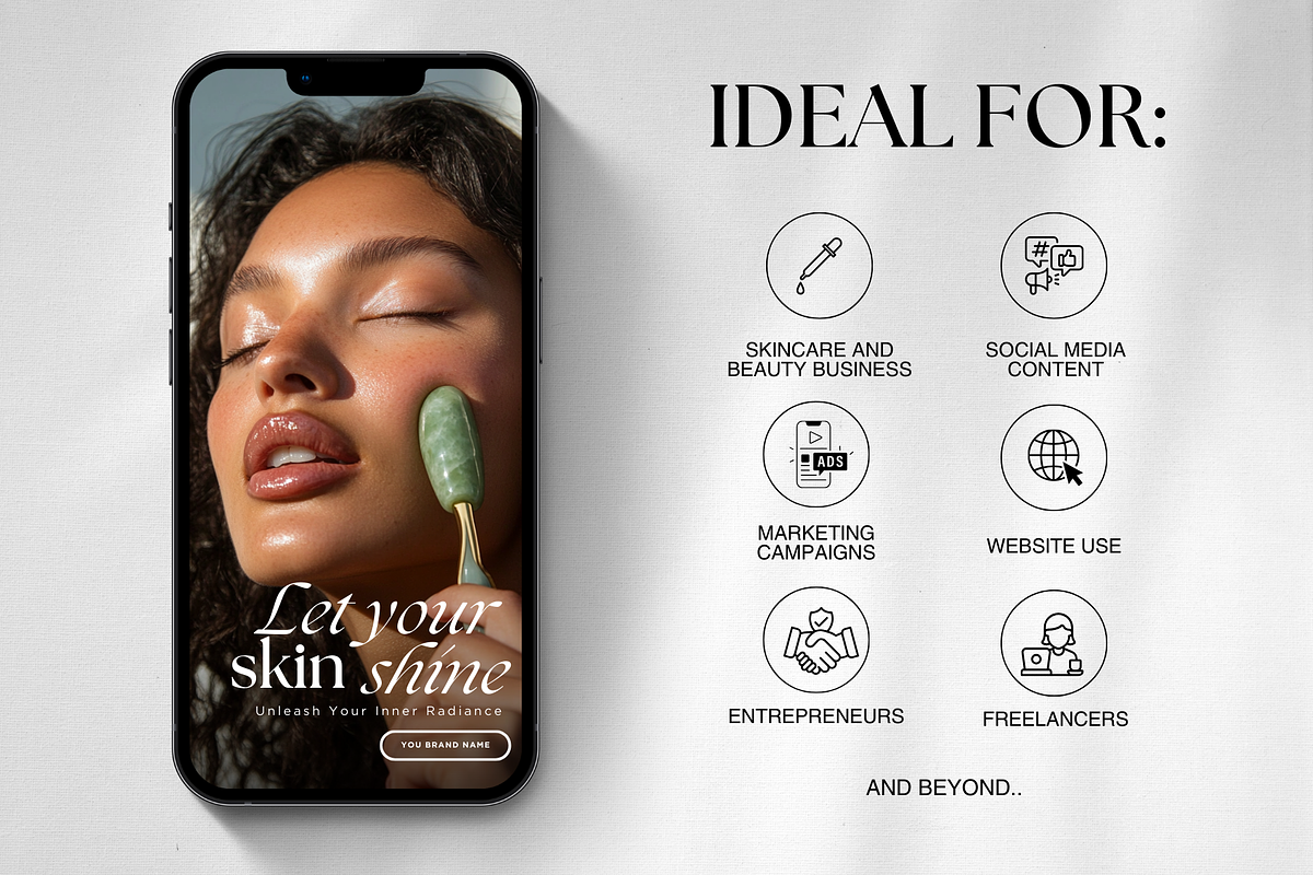 Skincare Instagram Canva Templates, a Social Media Template by DesignsbyMariaStudio (Photo 7 of 10)