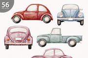 Watercolor Cars Clipart, a Transportation Illustration by TitaLivingArt (Thumbnail 4 of 11)