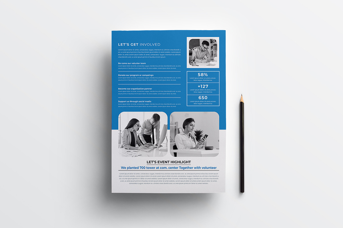 Nonprofit Organization Fact Sheet, a Stationery Template by obayes (Photo 3 of 4)