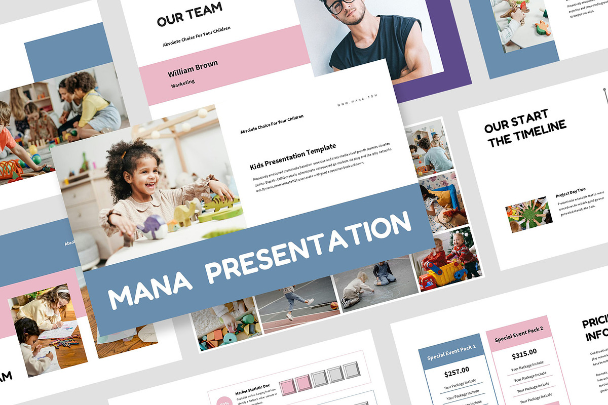 Mana: Children Related Powerpoint, a Presentation Template by Punkl Camp (Photo 1 of 9)