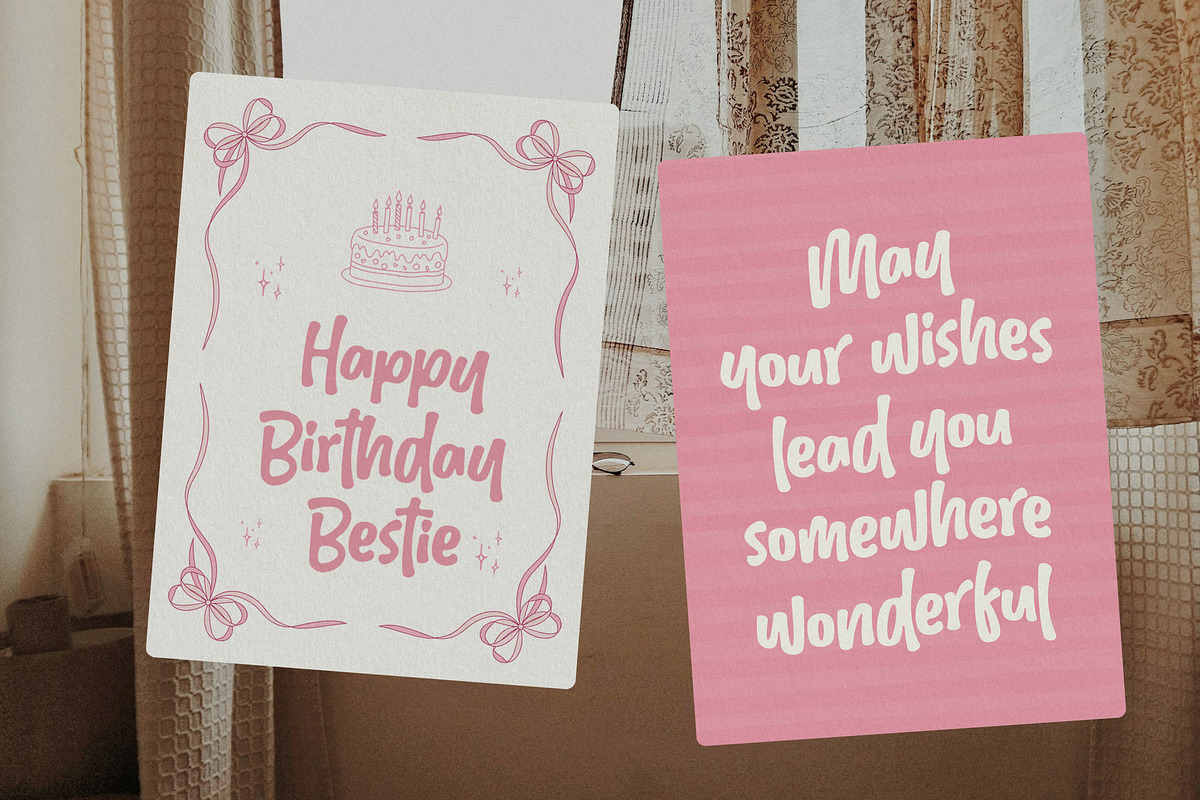 Strawberry Milkshake - Cute Font, a Script Font by Subectype Studio (Photo 7 of 9)