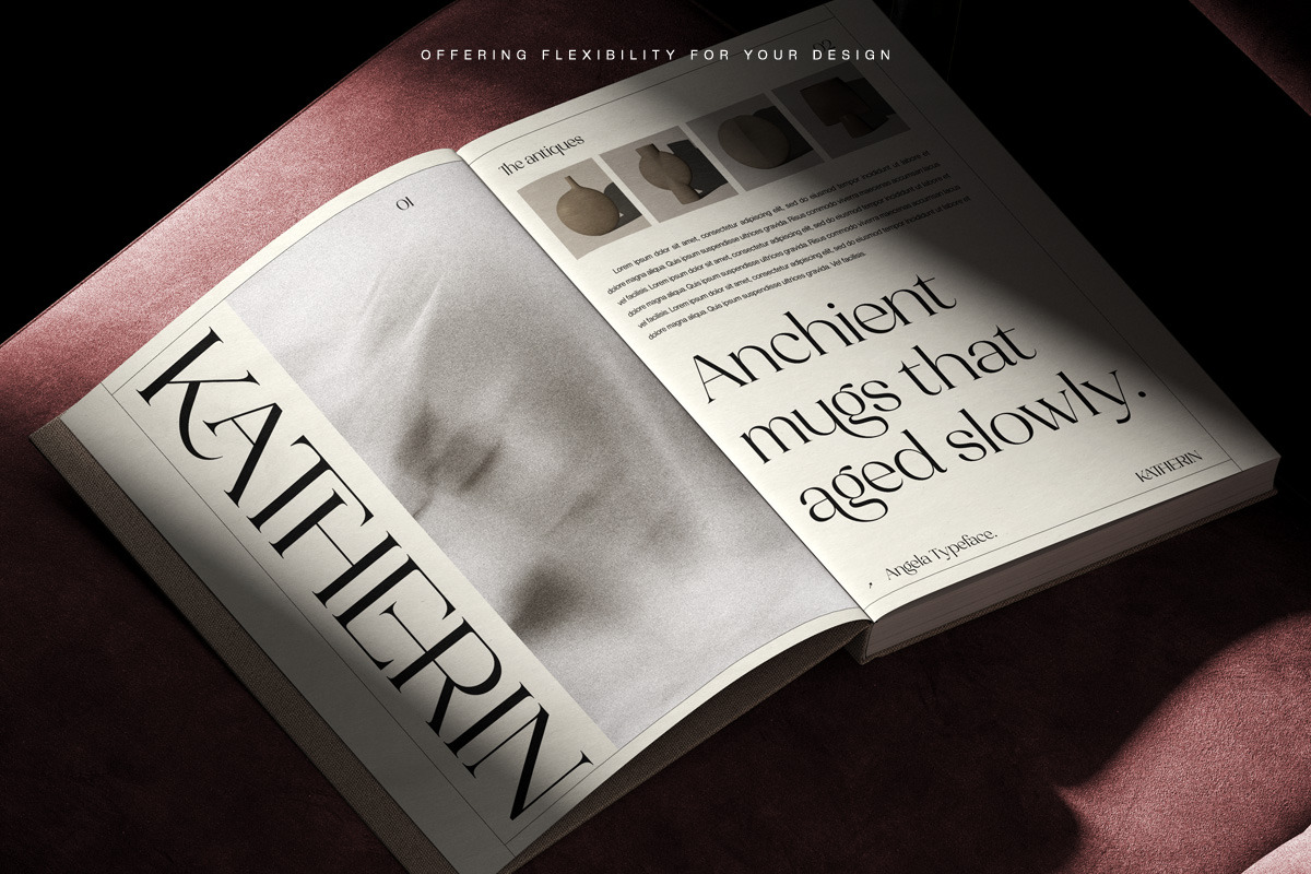 Angela - A Timeless & Elegant Serif, a Serif Font by Annivers Type (Photo 3 of 11)