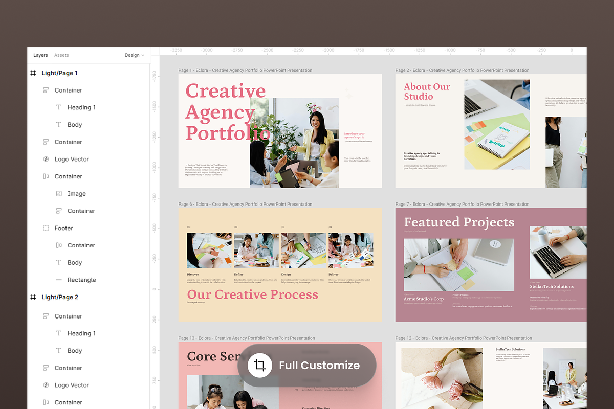 Creative Agency Portfolio PowerPoint, a Presentation Template by SLAB! Design (Photo 2 of 9)