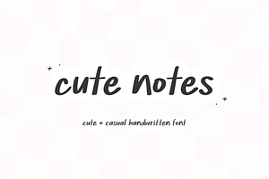 Cute Notes Casual Print Font