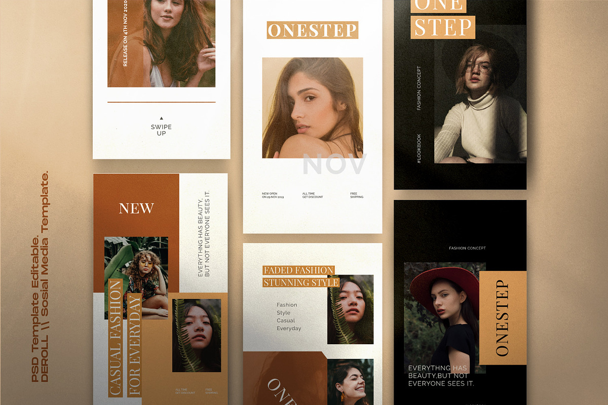One Step - Social Media Pack+Stories, a Social Media Template by Dirtytemp Studio (Photo 4 of 13)