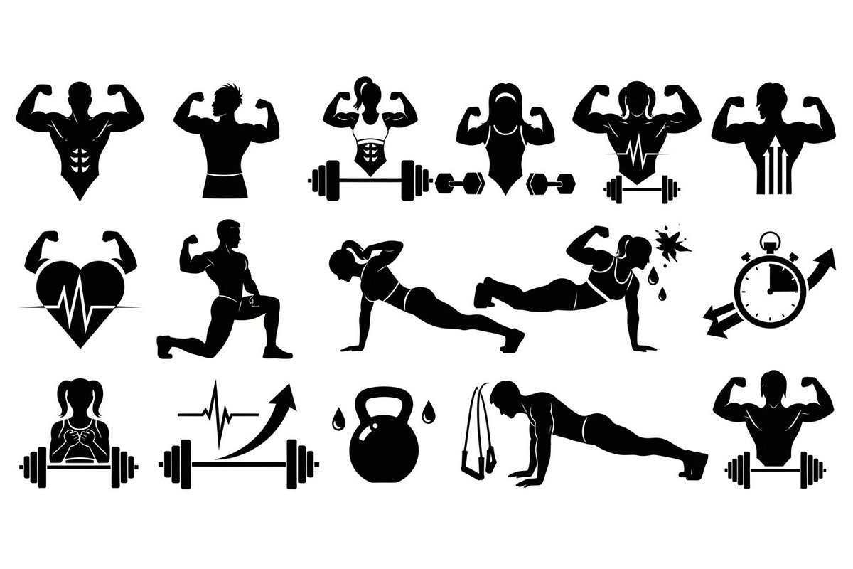 Ultimate Fitness Gym Vector Bundle, an Illustration by Creativeshirt (Photo 18 of 51)