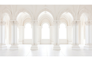 minimal architecture white, an Abstract Photo by pikepicture