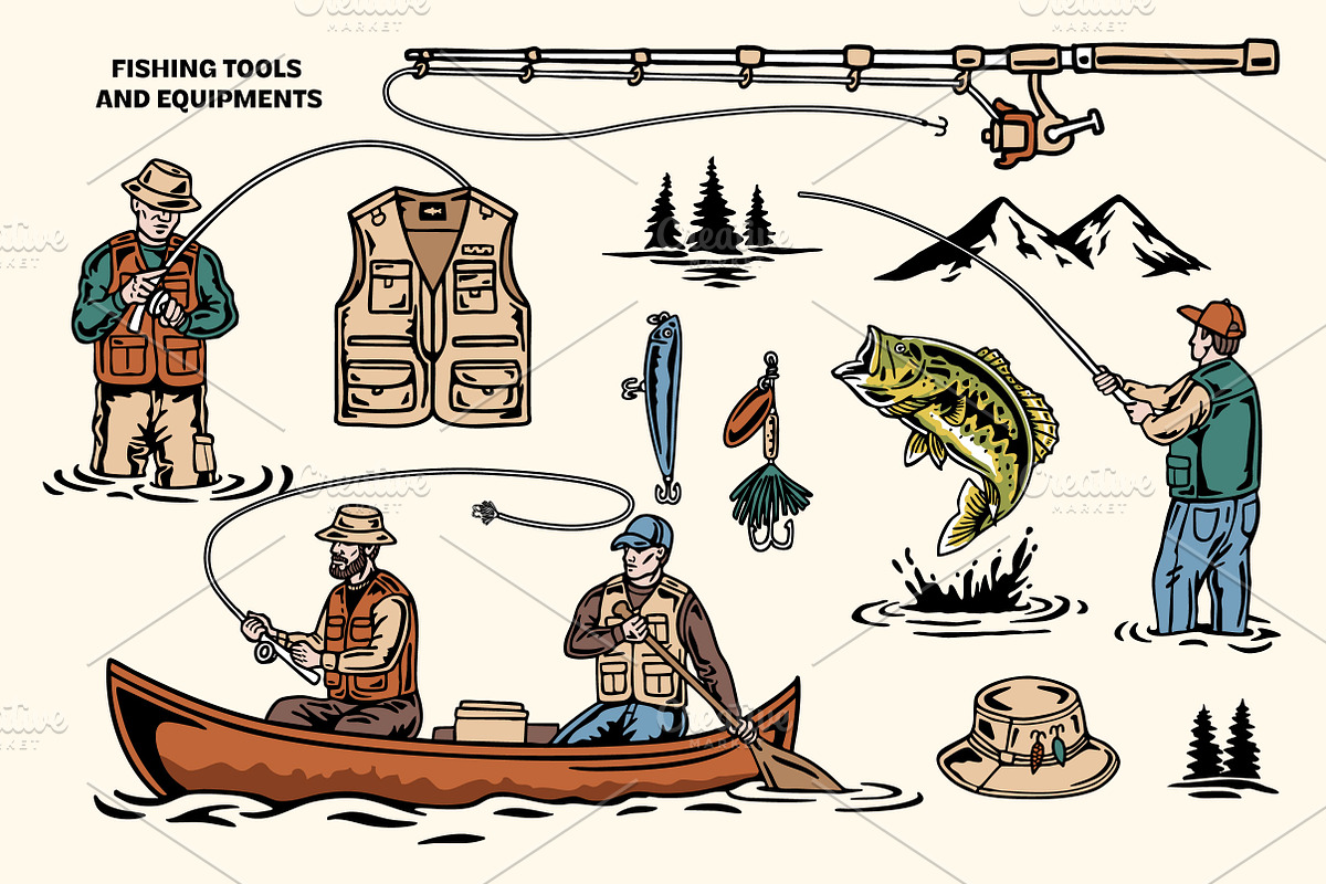 Fishing Illustrations, an Illustration by cd-design.co (Photo 3 of 8)