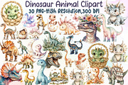 Watercolor Paleontology Dinosaur Ani, an Illustration by Sublimation Artist (Thumbnail 1 of 6)