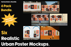 Urban Outdoor Poster Mockup Bundle 6