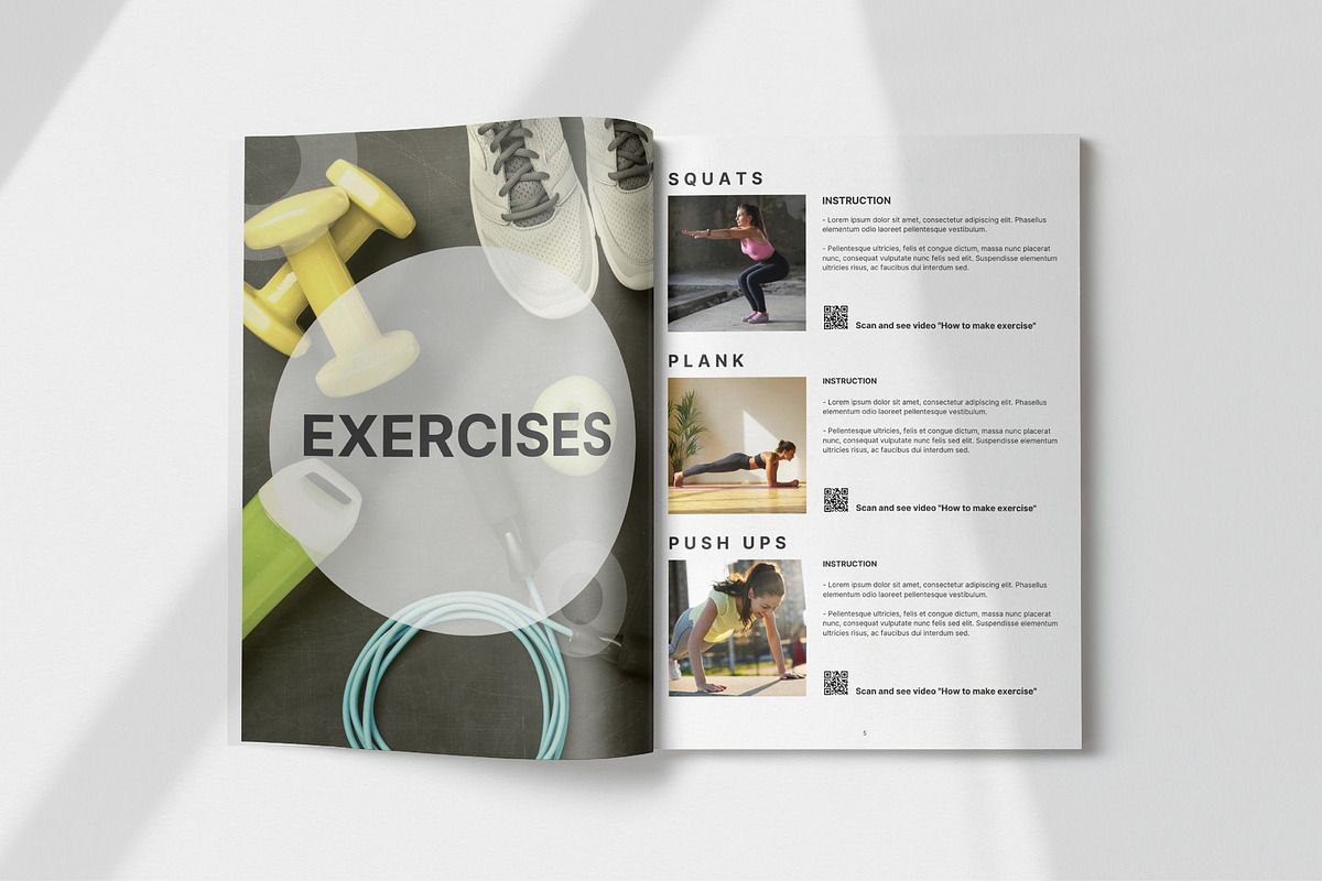 Fitness workout program template., a Magazine Template by Handy Template (Photo 7 of 10)