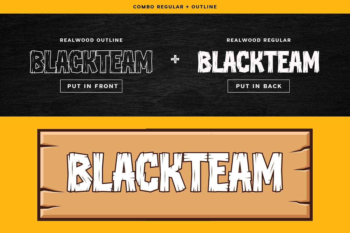 Realwood - Display Font, a Sans Serif Font by Sronstudio (Photo 12 of 18)