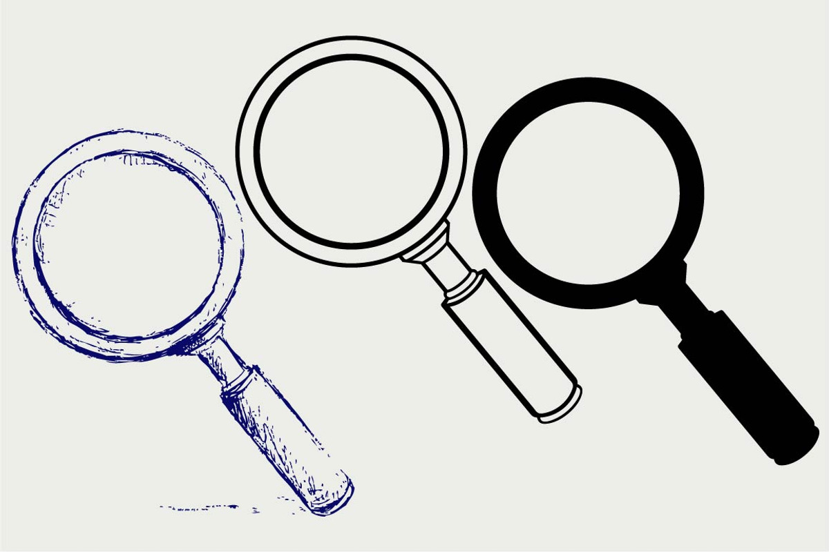 Magnifying glass SVG, an Outline Icon by LineworkStock