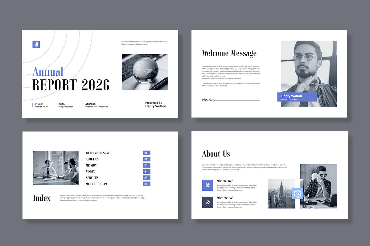 Modern Annual Report Presentation, a Presentation Template by MightyDesign (Photo 2 of 8)