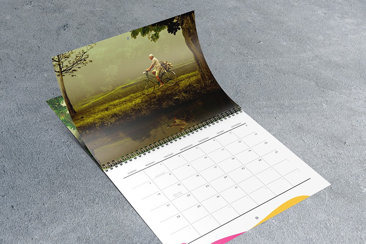 8.511 Wall Calendar Mockups, a Mockup by Vectogravic Design (Photo 2 of 8)