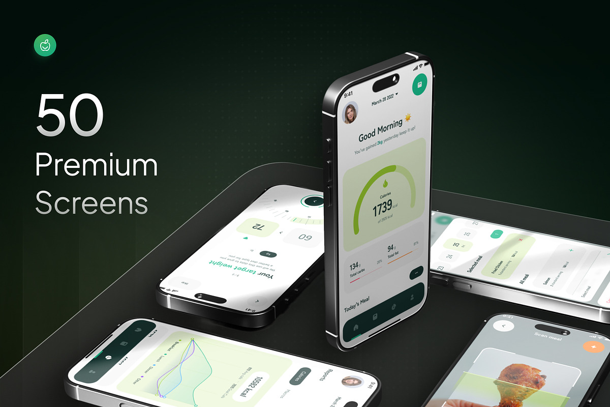 LifeFit - Diet Planner App UI Kit, an UI Kit Template by Rafiq | YDN (Photo 2 of 6)
