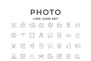 Set Line Icons of Photo, an Outline Icon by motorama (Thumbnail 1 of 2)