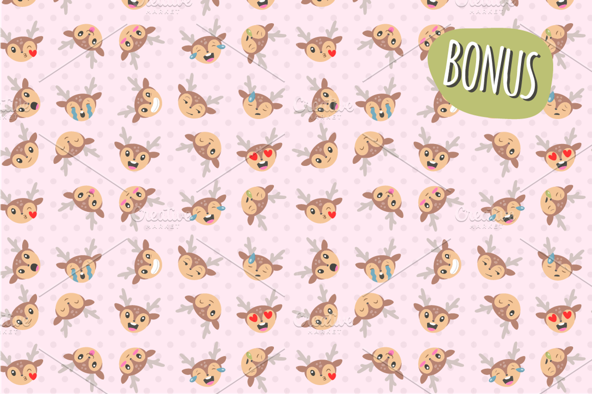 Deer Emojis, an Emoji Icon by NatBurger (Photo 4 of 4)