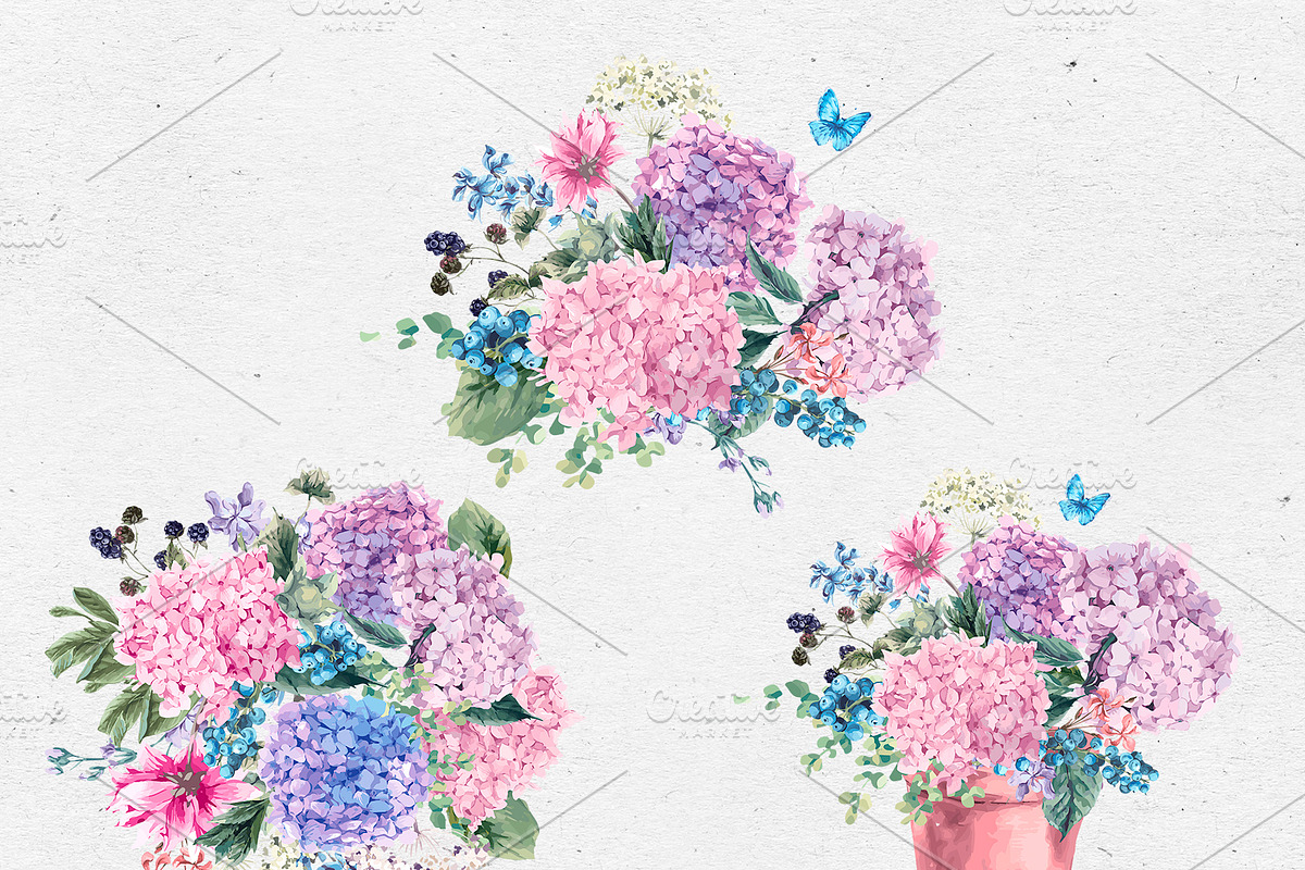 Blooming Hydrangia Cards, a Card Template by Depiano (Photo 6 of 8)