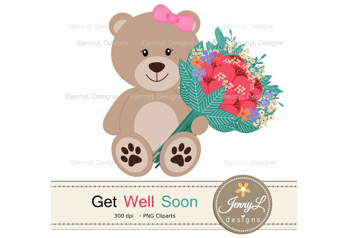 Get Well Soon Digital Papers Clipart, a Pattern Graphic by JennyL Designs (Photo 4 of 9)
