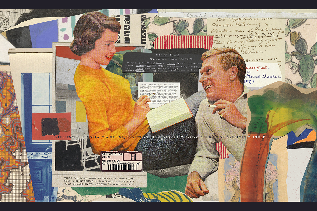 50% SALE!!! American Retro Collage C, an Object Graphic by Lilithcollageart (Photo 2 of 13)