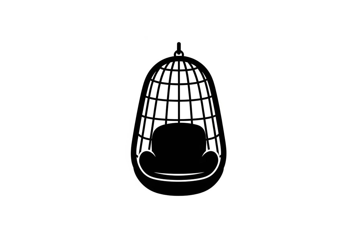 Hanging Egg Chair Silhouette Bundle, an Illustration by Designer_Momina (Photo 32 of 51)