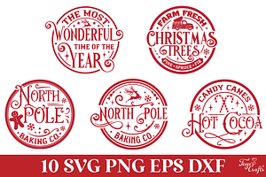 Round Christmas Ornaments Pack