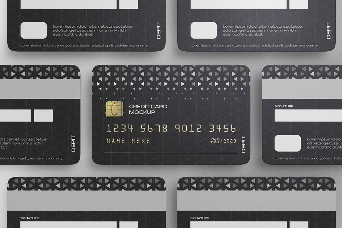 Credit Card Mockup, a Print Template by PrexTheme