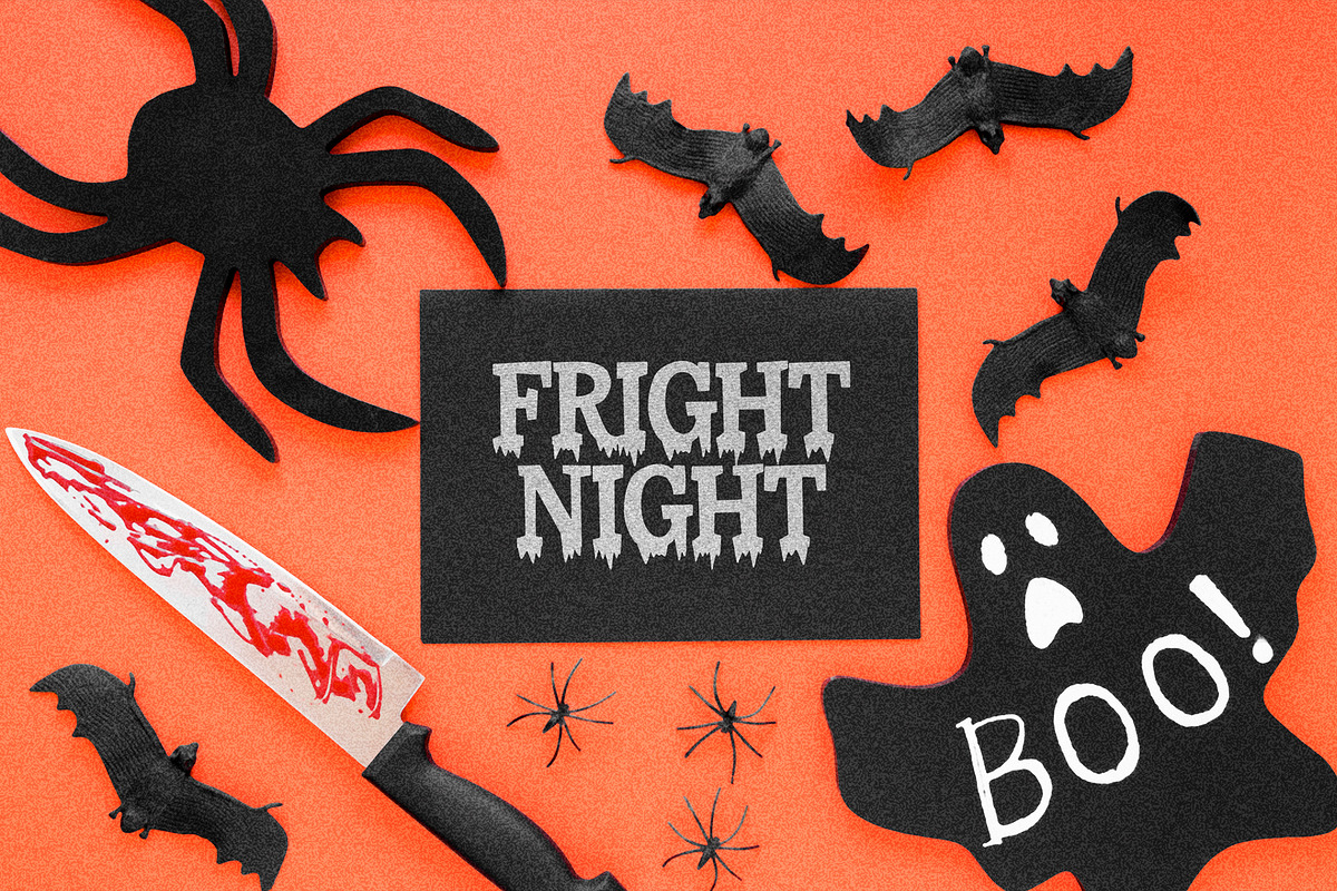 Monster Night spooky halloween font, a Handwritten Font by supfonts (Photo 7 of 7)