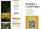 Black Gold Wedding Website Template, a Landing Page Template by Everyday Perfection (Thumbnail 3 of 10)