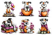 Whimsical Easter Dog Clipart, an Illustration by Pixels.Craft (Thumbnail 4 of 5)