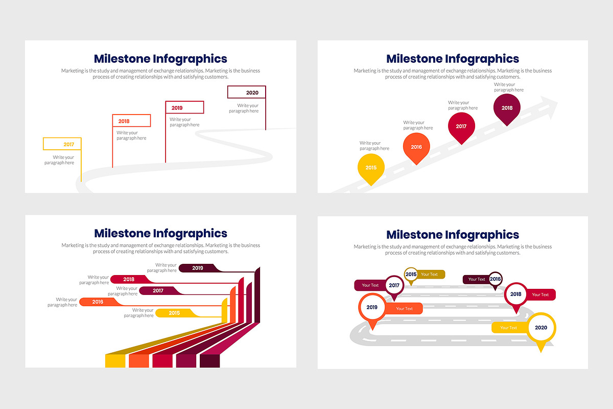 Milestone Infographics, a Presentation Template by slidequest (Photo 3 of 6)