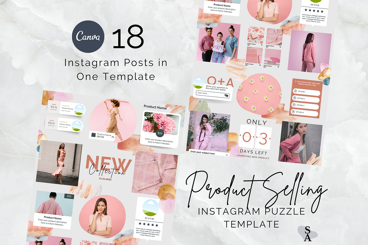 Pink Sale Instagram Puzzle Template, a Social Media Template by Social Assumptions (Photo 10 of 10)