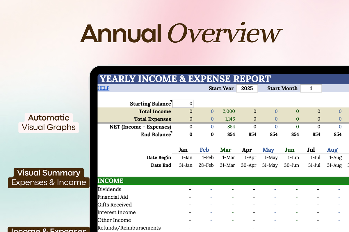 Budget Spreadsheet – Google Sheets, a Templates & Theme by vitalinagerman (Photo 2 of 10)