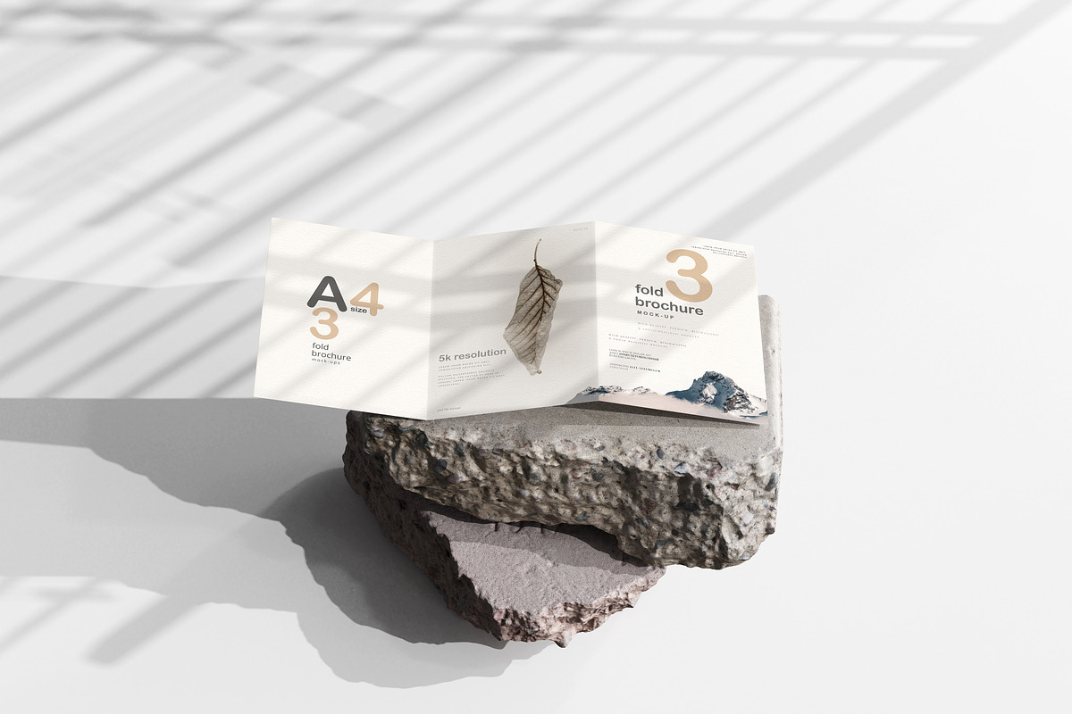 A4 Size Tri-Fold Brochure Mockup, a Print Template by pmvch (Photo 15 of 20)