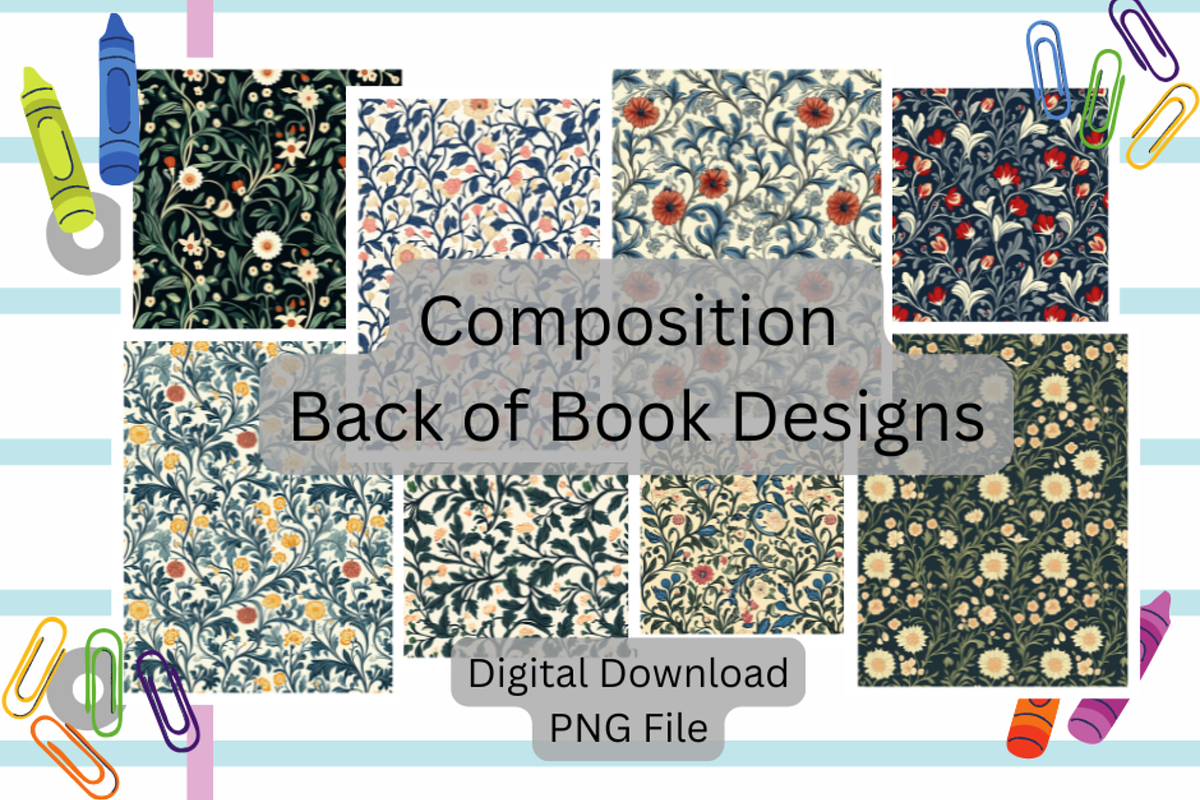 Flowers Composition Book Digital, a Pattern Graphic by SmallTownDigital (Photo 2 of 3)