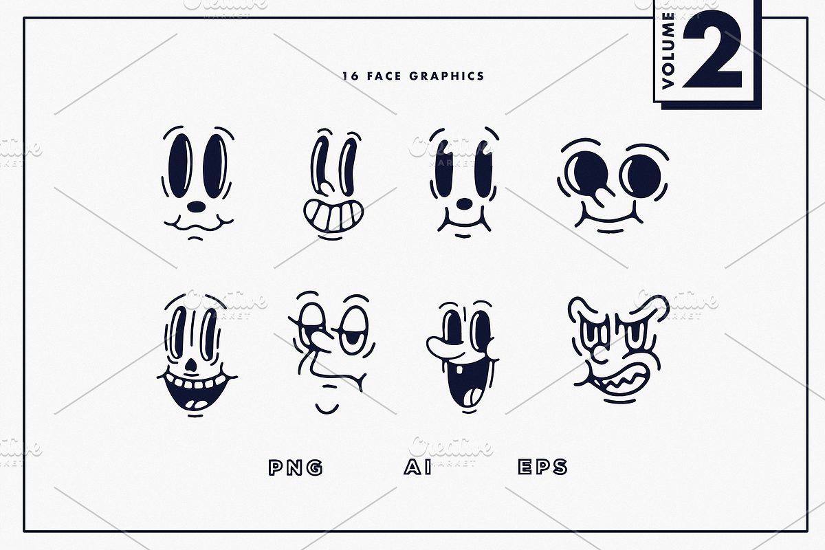 Retro Mascot Parts | VOL 2, an Illustration by GRPXSTORE (Photo 2 of 4)