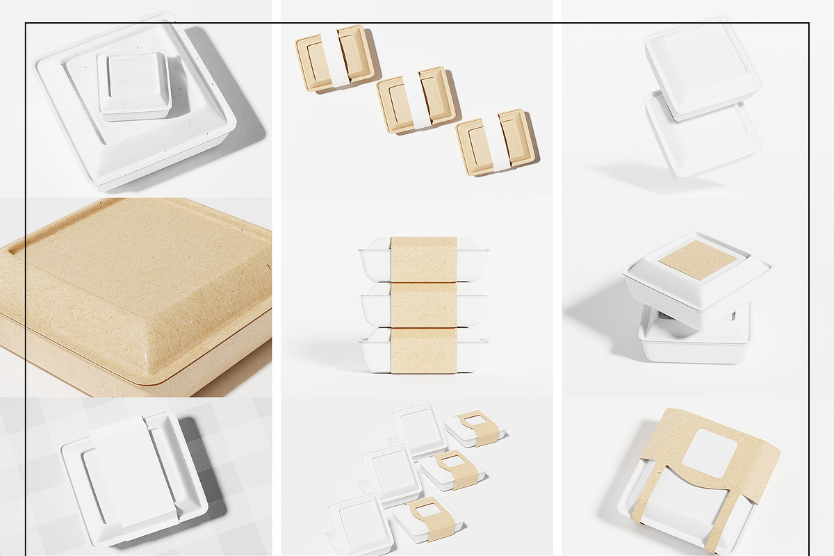 Food Container Packaging Mockup Set, a Cups & Container Mockup by Mego-studio (Photo 7 of 10)