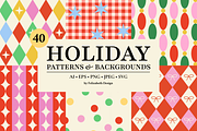 Holiday Patterns & Backgrounds, a Pattern Graphic by Felizabeth Design (Thumbnail 1 of 13)