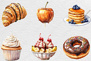 Watercolor Sweets Clipart, an Illustration by Black Bird Studio (Thumbnail 4 of 6)