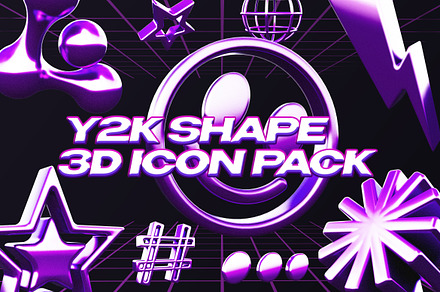 Y2K Abstract Shape 3D Icon