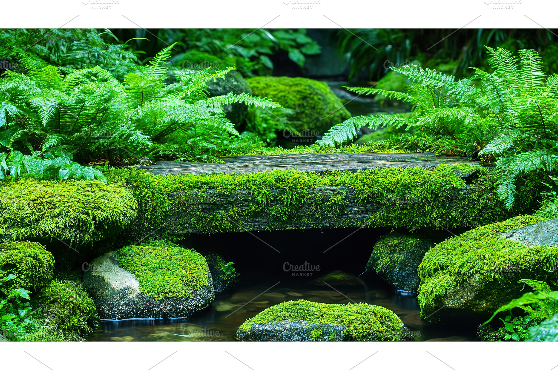 Enchanted woodland garden with lush, a Nature Photo by Lermont51