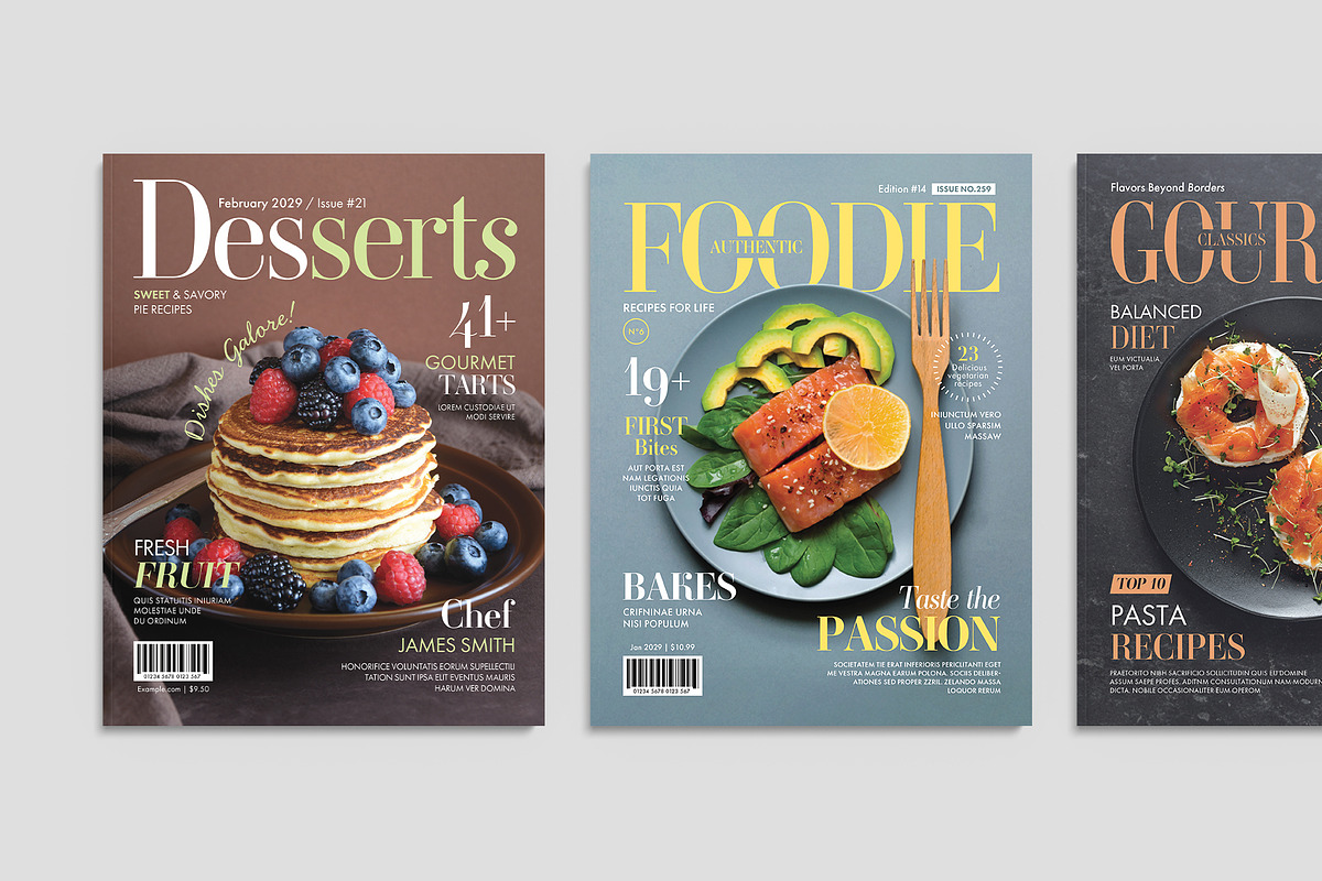 Food Magazine Cover Template, a Magazine Template by BrandPacks (Photo 3 of 7)