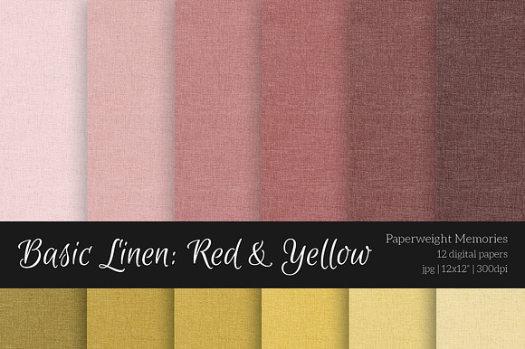 Paper - Basic Linen - Red & Gold preview 6